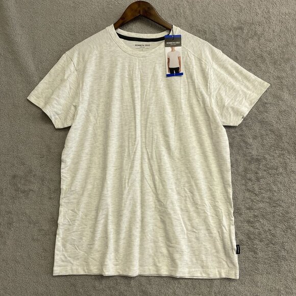 NEW Kenneth Cole Men's L Light Gray Organic Cotton Blend T-Shirt - Picture 2 of 7